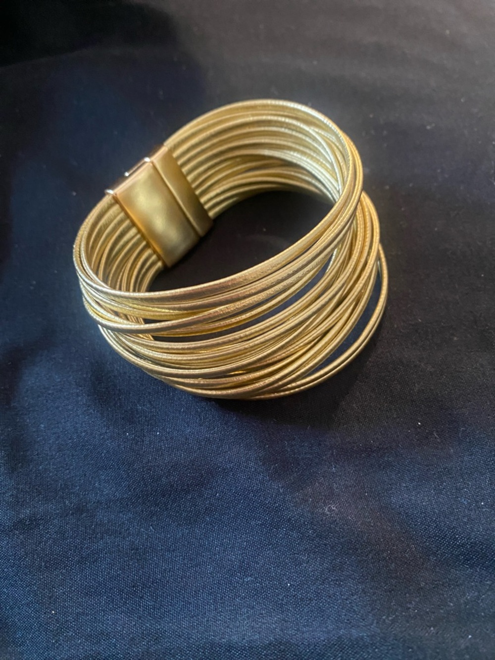 Gold Multi-Strand Coil Bracelet - Women's Fashion Jewelry